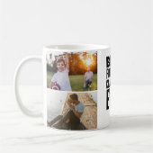 フットボ最高のールコーチパパエバーフォトコラージュ コーヒーマグカップ (左)