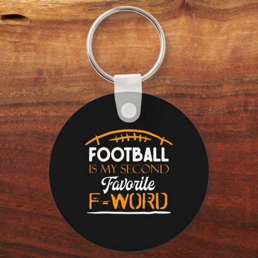 フットルは私のお気に入りの二番目の言葉と愛の秋 キーホルダー (正面)