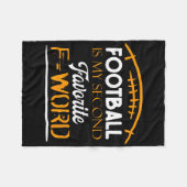 フットルは私のお気に入りの二番目の言葉と愛の秋 フリースブランケット (正面(横))