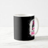 フットルメッシーバンママ応援コーチ乳がんブル コーヒーマグカップ (正面右)