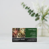 フット付き写真-濃い緑-光ファイバ 名刺 (スタンド正面)