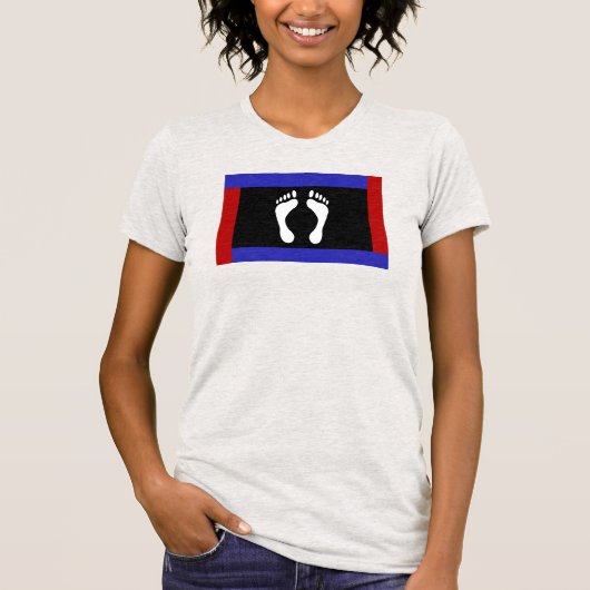 フット プライド フラッグ (足跡) Tシャツ (正面)