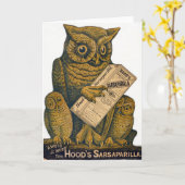 フッドのサルサパリラ回復性強壮剤。 カード (黄色い花)