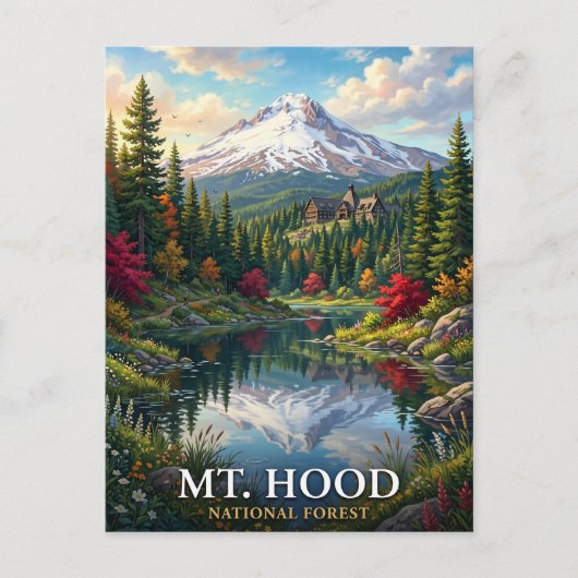 フッド山国有林の風景 ポストカード (正面)