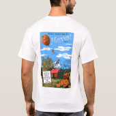 フッド川の谷の収穫のFest Henley Tシャツ (裏面)