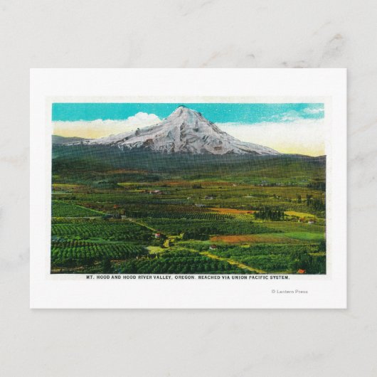 フッド川バレーフッド川のフード山 ポストカード (正面)