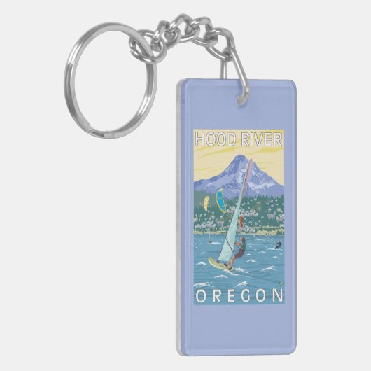 フッド川、ORWindのサーファー及び凧の寄宿生 キーホルダー (正面左)