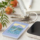 フッド川、ORWindのサーファー及び凧の寄宿生 キーホルダー (正面右)