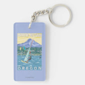 フッド川、ORWindのサーファー及び凧の寄宿生 キーホルダー (裏面)