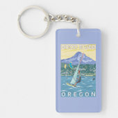 フッド川、ORWindのサーファー及び凧の寄宿生 キーホルダー (正面)