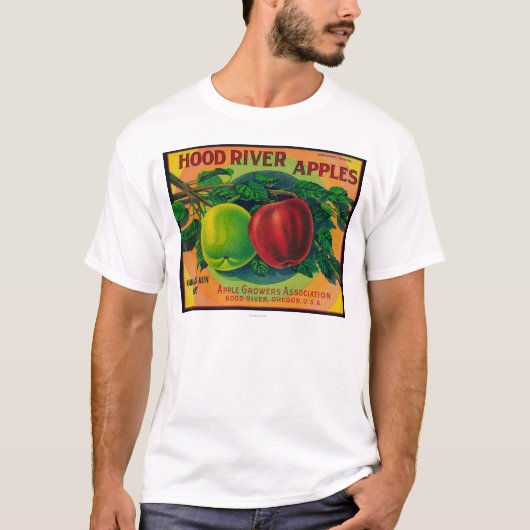 フッド川Appleの木枠のLabelHoodの川、または Tシャツ (正面)