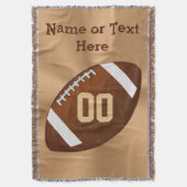 フッパーソナライズされたトボールのブランケット名と番号 スローブランケット (正面縦)