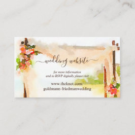 フップパの下の結婚式ウェブサイトRSVP エンクロージャーカード