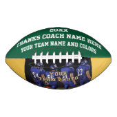 フッ最高のトボールのコーチが写真、文字、色を贈る アメリカンフットボール (正面)