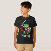 フツァー・フロッグ・ナイト 剣と中世ジョーク・ミーム Tシャツ (正面フル)