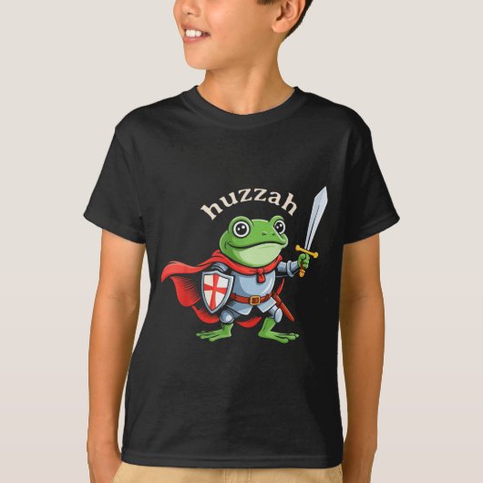 フツァー・フロッグ・ナイト 剣のジョーク 中世風 Tシャツ (正面)