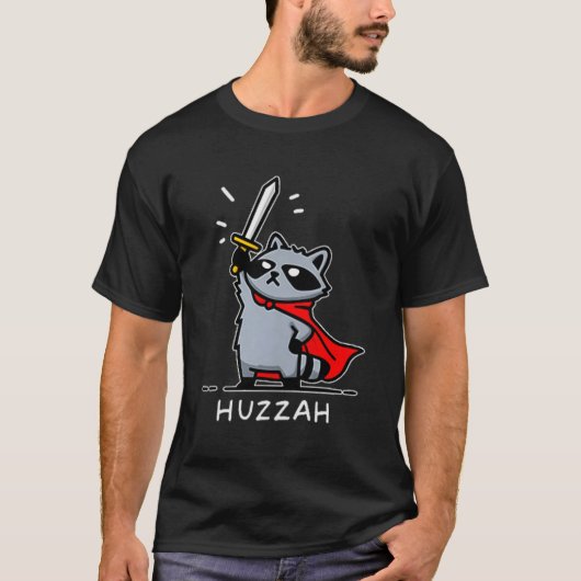 フツザー・アライグマ・ナイト・面白い剣のミーム引用符 Tシャツ (正面)