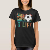 フツボルは人生、女子サッカーマム Tシャツ (正面)