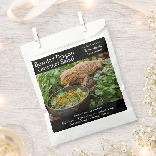フトドラゴン庭園の種袋 フェイバーバッグ (クリップ留めされた状態)