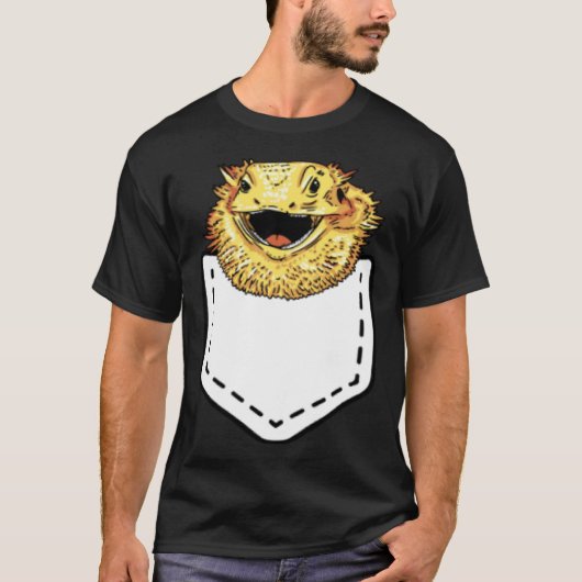 フトドラ ポケット ビアディー 爬虫類 トカゲ 愛好家 Tシャツ (正面)