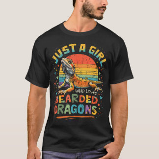 フトヒゲトカゲが大好きな女の子 Tシャツ