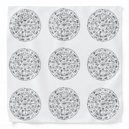 フトマニ図　バンダナ　龍体文字 バンダナ