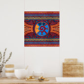 フナカラフルブクマヤンのシンボル#3 ポスター (キッチン)