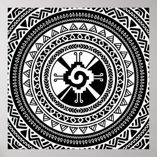 フナブクマヤンのシンボルブラックと金ゴールド ポスター (正面)