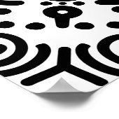 フナブクマヤンのシンボル白黒#3 ポスター (角)