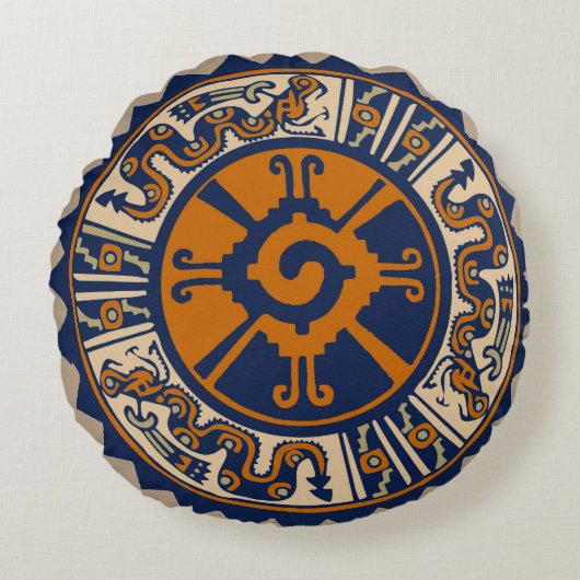 フナブクマヤン装飾用クッション ラウンドクッション (正面)