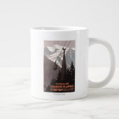 フニクレアルブレヴェントケーブルカーポスター ジャンボコーヒーマグカップ (右)