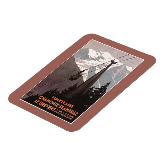 フニクレアレブレヴェントケーブルカーのポスター マグネット (左側)