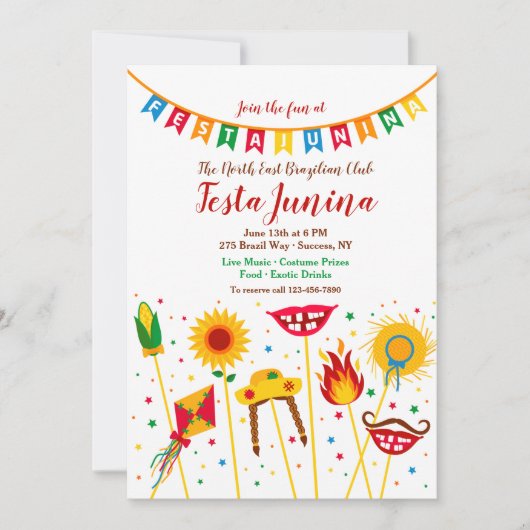 フニナ祭りの要素  招待状 (正面)