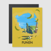 フネン，デンマークの地図と旅行のポスター (正面/裏面)