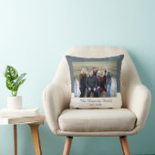 フパーソナライズされたァミリー写真名(灰色と白) クッション (椅子)