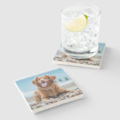 フパーソナライズされたォカスタムト ストーンコースター (横)