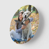 フパーソナライズされたォカスタムト ラウンド壁時計 (傾斜)