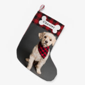 フパーソナライズされたォト&ネームクリスマスストッキング スモールクリスマスストッキング (正面 (吊り時))