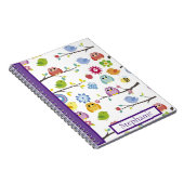 フパーソナライズされたクロウズカシンプルワイモダンル名 ノートブック (右側)