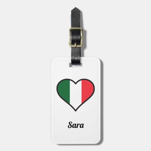 フパーソナライズされたラグハートラゲッジタグ ラゲッジタグ (正面縦)