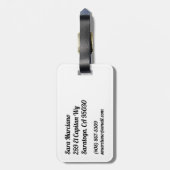 フパーソナライズされたラグハートラゲッジタグ ラゲッジタグ (裏面縦)