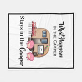 フパーソナライズされたラミンゴ フリースブランケット (正面(横))