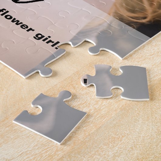 フパーソナライズされたロアージ結婚ル写真ありがとう ジグソーパズル (側面)