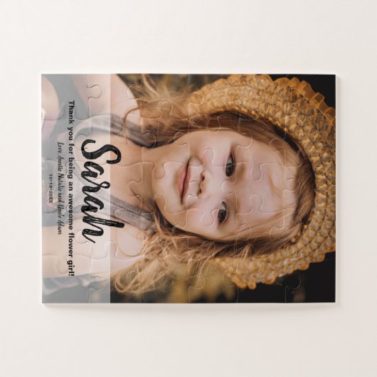フパーソナライズされたロアージ結婚ル写真ありがとう ジグソーパズル (横)