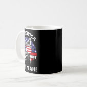 フフうん愛国的なアメリカ人7月Gの4日 コーヒーマグカップ (正面左)