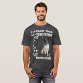 フフェイクレンチョボ犬ママFrostonパパコスチュームかわいい Tシャツ (正面フル)