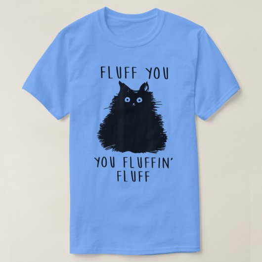 フフフフフフフフフフフフフフフフフフおもしろいブラック猫好き Tシャツ (デザイン正面)