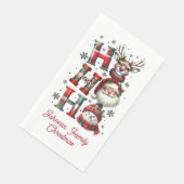 フフフ かわいい クリスマス ペーパー ナプキン (コーナー)