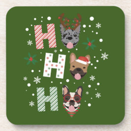 フフフ フレンチブルドッグ メリークリスマス コースター