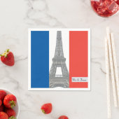 フフランスのァグ、フランス国旗、バスティーリデイパーティー スタンダードカクテルナプキン (インサイチュ)